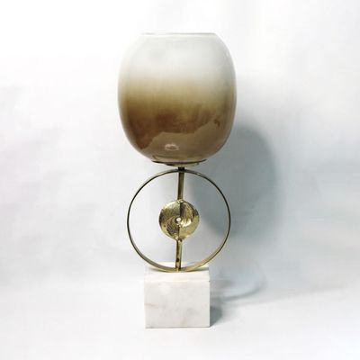 Dalia Glass Metal Marble Disc Destiny C/H 18x16x46 CM