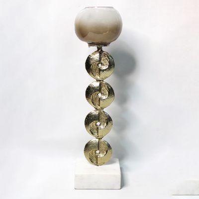 Dalia Glass Metal Marble Disc Destiny C/H 10x10x39 CM