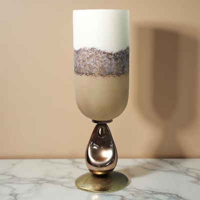 Dalia Metal Marble Disc Destiny C/H 16x16x49 CM