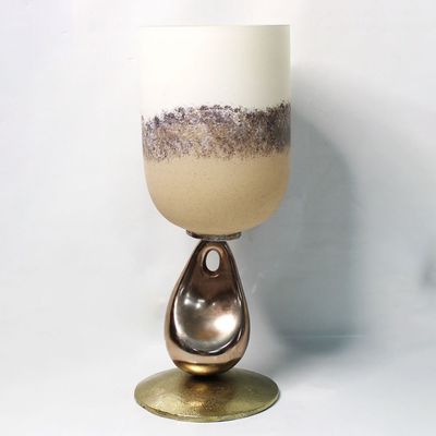Dalia Metal Marble Disc Destiny C/H 16x16x40 CM
