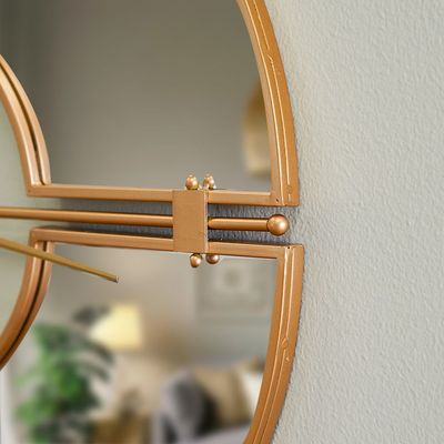 Stolpa Round Mirror Wall Clock Gold 70X70X4.5CM