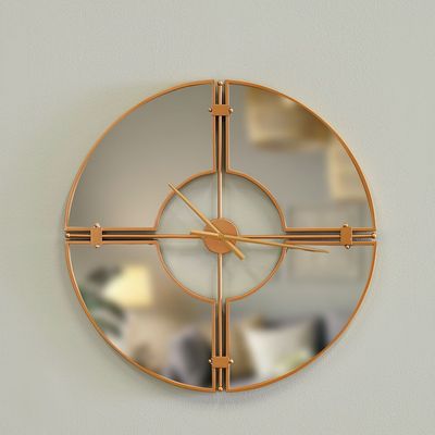 Stolpa Round Mirror Wall Clock Gold 70X70X4.5CM