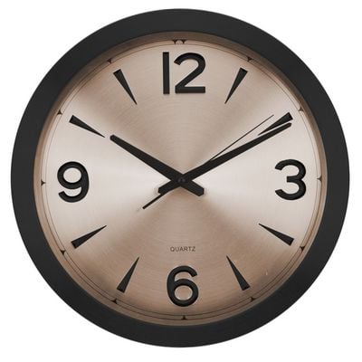 Aw23-Sazwa Round Wall Clock With 3D Numbers & Stripes. Rose Gold 40.2  x  4.3 Cm (Eg6946A-Cu37)
