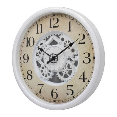 Sansa Rubber Wood Wall Clock Brown 50x50x5.5