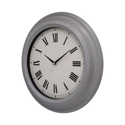 Sansa Rubber Wood Roman Wall Clock Grey 50.6x50.6x5