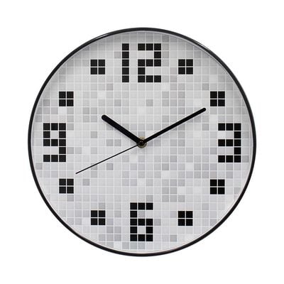 Sansa Metal Pixelated Wall Clock Black 30x30x4.5