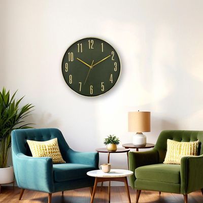 Sansa PP Number Wall Clock Green 30x30x4