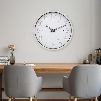 Sansa PP Clock On The Wall  White 30x30x4