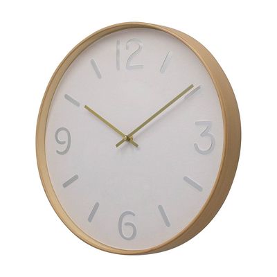 Sansa Metal PP Wall Clock  White 30x30x4