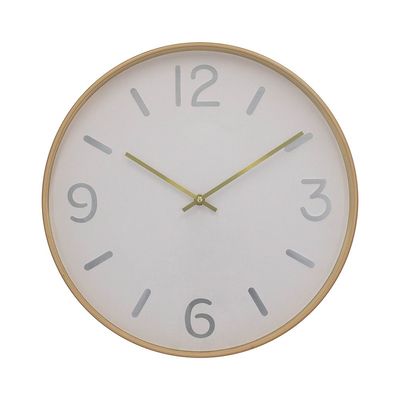 Sansa Metal PP Wall Clock  White 30x30x4