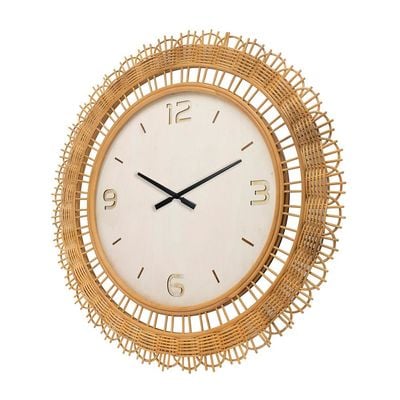 Sansa PP Like Jute Wall Clock White 80x80x4.5