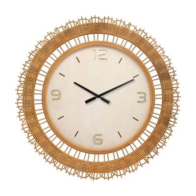 Sansa PP Like Jute Wall Clock White 80x80x4.5