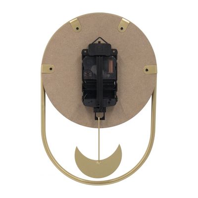 Cambridge Metal Pendulum Blck-Gld Wall Clock 20x31x3.8 Cm