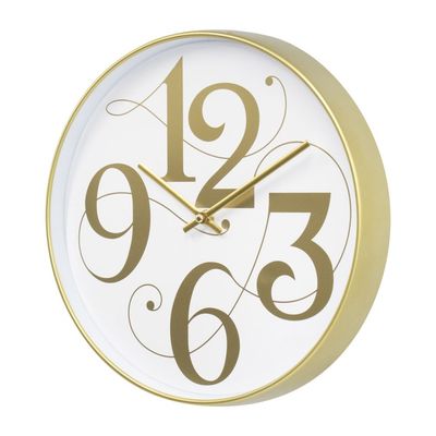 Cambridge PP Big Numbers Yellow-White Wall Clock 30x30x4 Cm