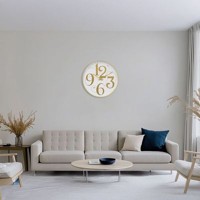 Cambridge PP Big Numbers Yellow-White Wall Clock 30x30x4 Cm