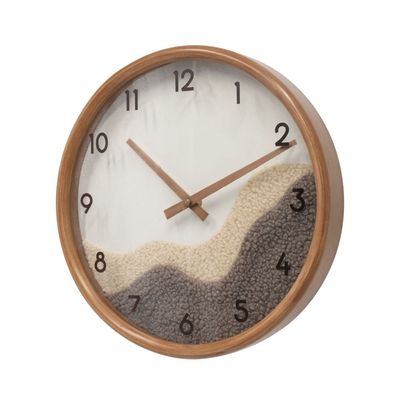 Cambridge Fabric Waves Grey-White Wall Clock 30x30x4Cm