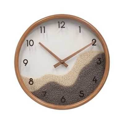 Cambridge Fabric Waves Grey-White Wall Clock 30x30x4Cm