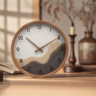 Cambridge Fabric Waves Grey-White Wall Clock 30x30x4Cm