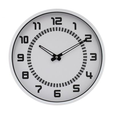 Cambridge PP Old School White-Black Wall Clock 30x30x4