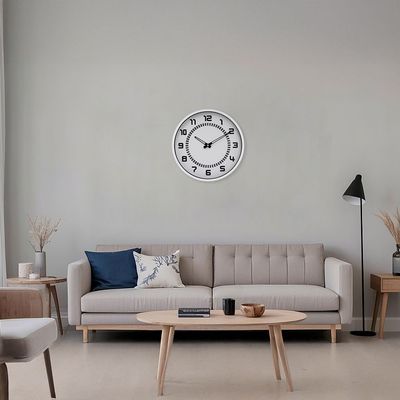 Cambridge PP Old School White-Black Wall Clock 30x30x4