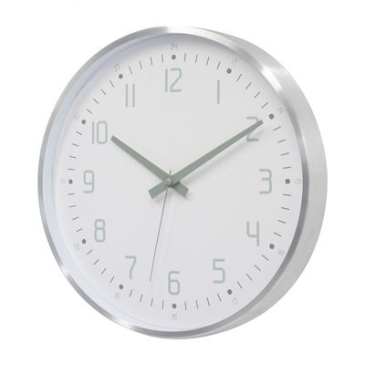 Cambridge Alum Bytes Mint- White Wall Clock 30.5x30.5x4.2Cm