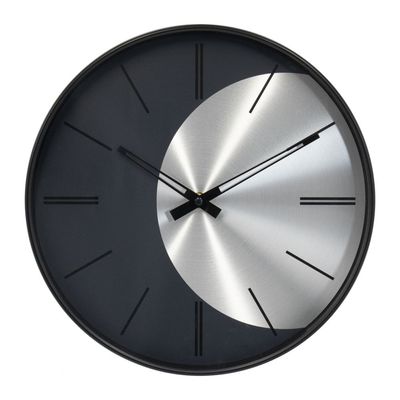Cambridge PP Waning Moon Black-Silver Wall Clock 30.5x30.5x4.2Cm