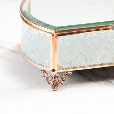 Caroline Cylindrical Jewellery Box- Silver