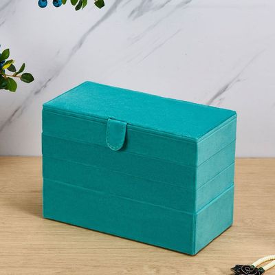 Elsa Velvet Jewelry Organizer 23.5X11.5X16Cm Turquoise