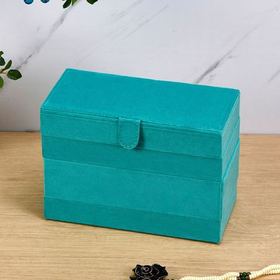 Elsa Velvet Jewelry Organizer 23.5X11.5X16Cm Turquoise