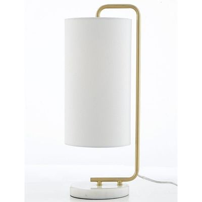 Jonathan Metal Table Lamp with marble base Gold,White 15X18X51CM