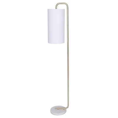 Nicholas Metal Floor Lamp with marble base Gold,White 20X25X160CM