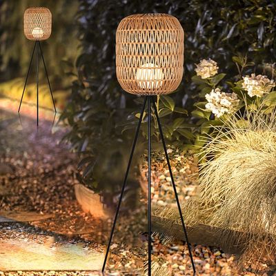 Nicholas Rattan Floor Lamp Natural,Black 25X25X150CM