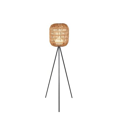 Nicholas Rattan Floor Lamp Natural,Black 25X25X150CM