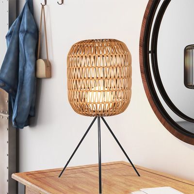 Jonathan Rattan Table Lamp Natural,Black 28X28X53CM