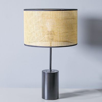 Jonathan Metal Table Lamp With Linen Fabric Shade