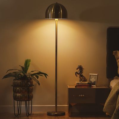 Nicholas Metal Floor Lamp With Metal Dome Shade