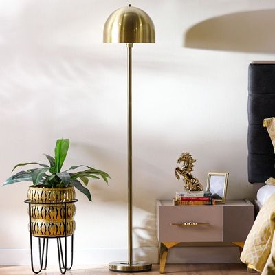 Nicholas Metal Floor Lamp With Metal Dome Shade