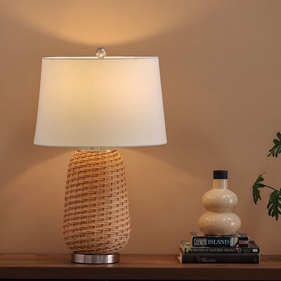 Jonathan Rattan Table Lamp Brown -Tl22124