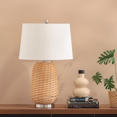 Jonathan Rattan Table Lamp Brown -Tl22124