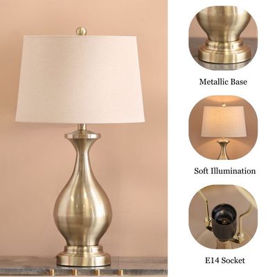 Jonathan Metal Table Lamp - Gold - 38x38x71 cm 