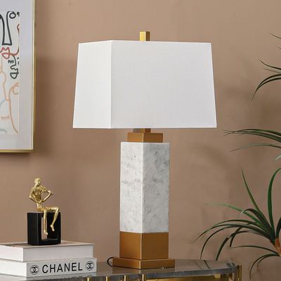 Jonathan Marble Table Lamp Gold/White 35.5X25.4X73.5Cm 