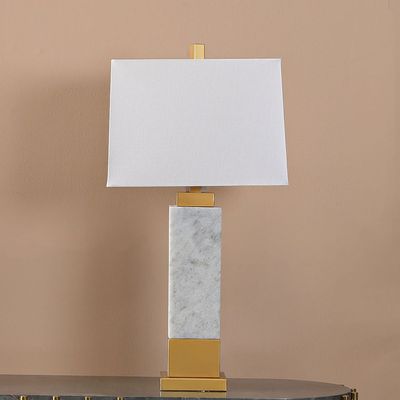 Jonathan Marble Table Lamp Gold/White 35.5X25.4X73.5Cm 