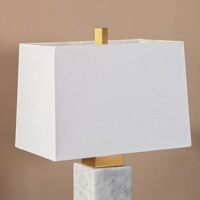 Jonathan Marble Table Lamp Gold/White 35.5X25.4X73.5Cm 