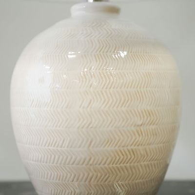 Jonathan Ceramic Table Lamp Ivory 40.5X40.5X63.5Cm 