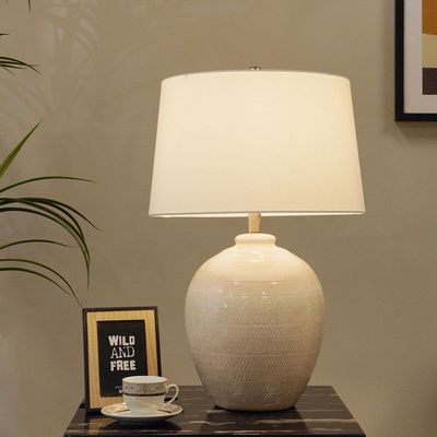 Jonathan Ceramic Table Lamp Ivory 40.5X40.5X63.5Cm 