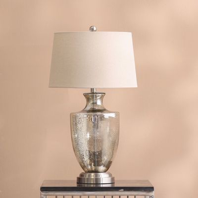 Jonathan Glass Table Lamp Silver 40.5X40.5X70Cm 