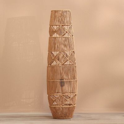 Nicholas Rattan Floor Lamp Brown 25X25X91Cm 