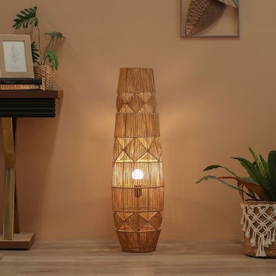 Nicholas Rattan Floor Lamp Brown 25X25X91Cm 