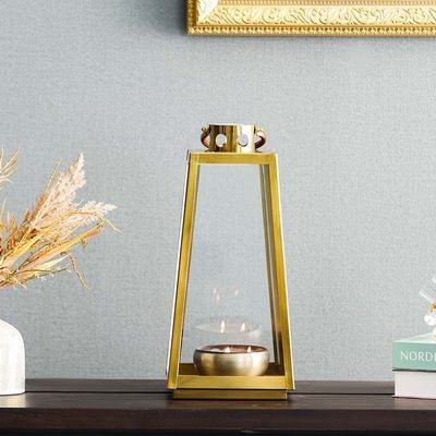 AW23-Abriz Taper Lantern Small Gold 20X20X50 CM (VDAL-64)