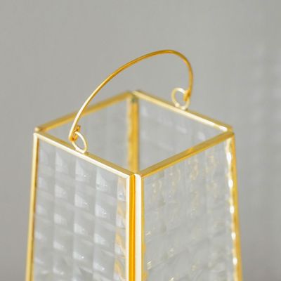 Serengeti Lantern Gold 10X10X22.4Cm 